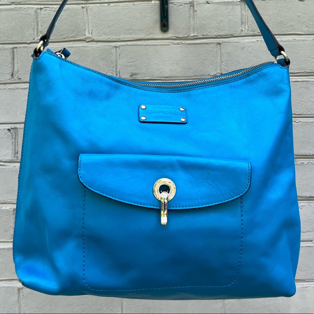 EUC Kate Spade Turquoise Shoulder Purse